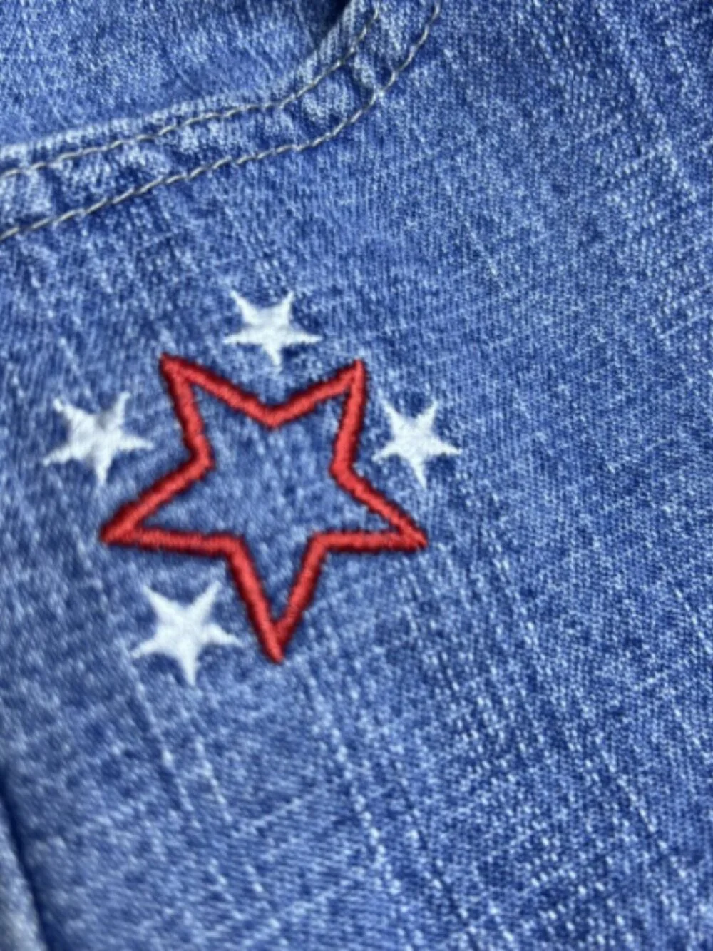 Vintage Americana Shooting Star Denim‎ Shorts Girls Size 7